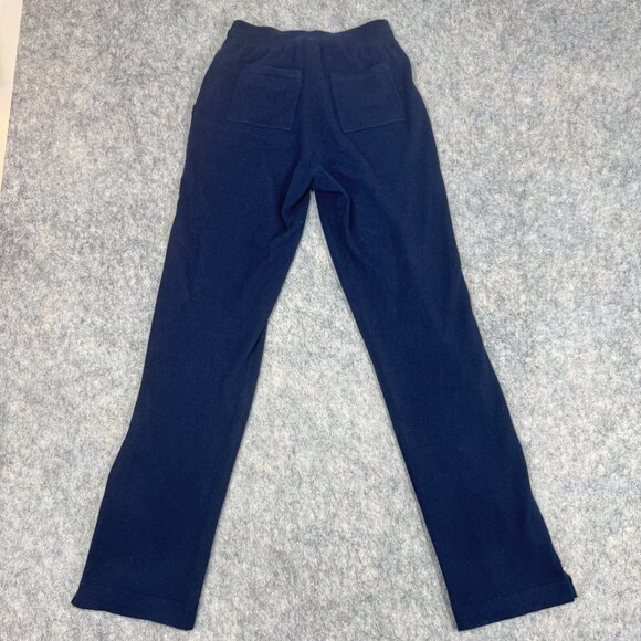 Quince Navy Cashmere Pants Straight Leg XS Pockets Drawstring Lounge - Picture 11 of 14